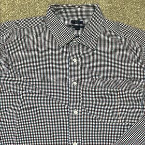 GAP Navy and Red Checkered Button-Down Shirt